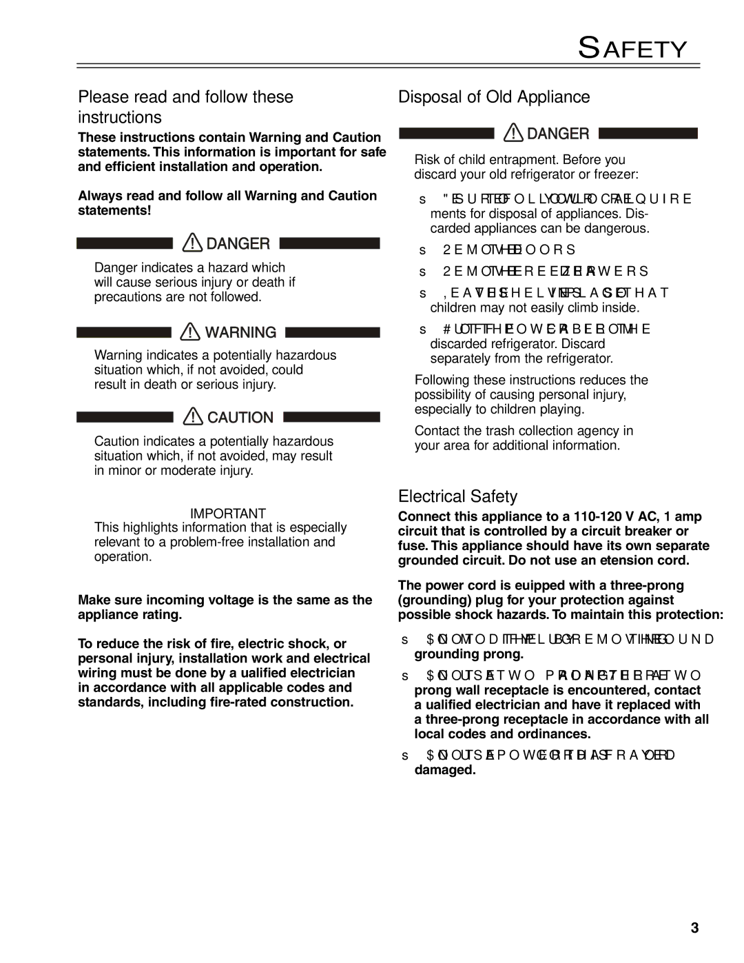 Liebherr CS 1640 7082 481-01 manual Safety, Please read and follow these instructions, Disposal of Old Appliance 