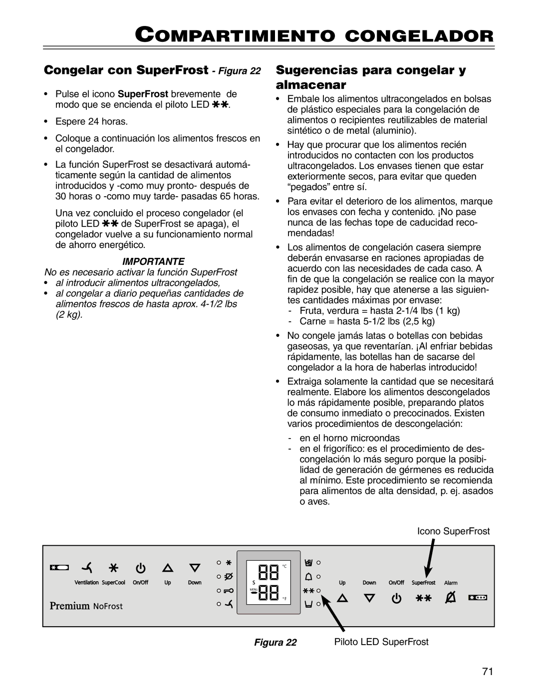 Liebherr CS1660 Compartimiento congelador, Congelar con SuperFrost Figura, Sugerencias para congelar y almacenar 