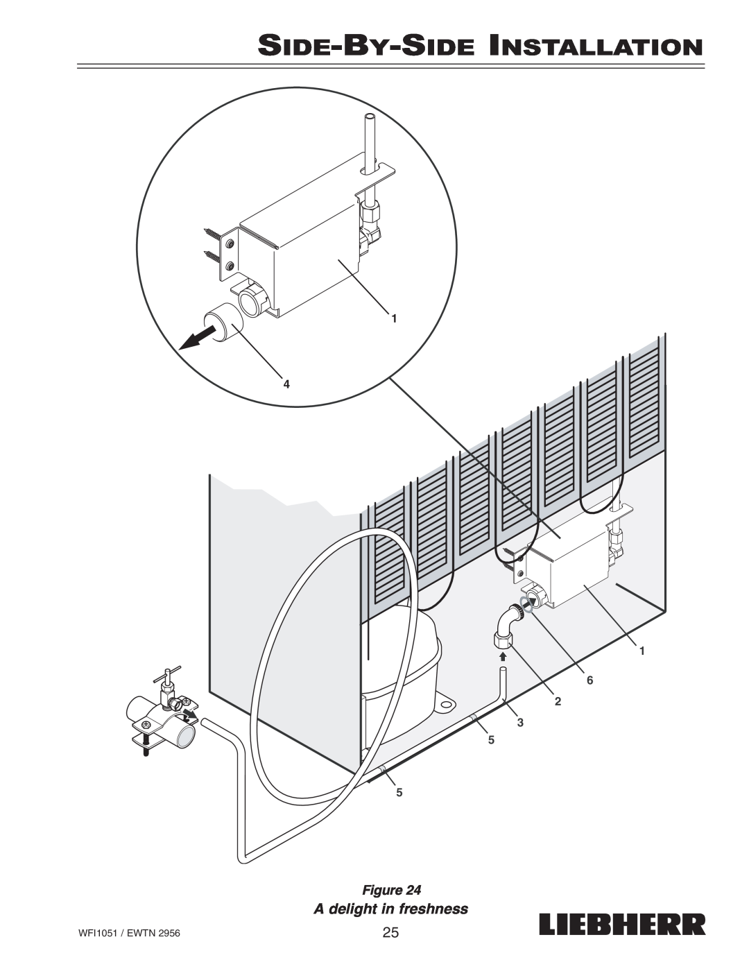 Liebherr installation instructions Side-By-Side Installation, A delight in freshness, WFI1051 / EWTN 