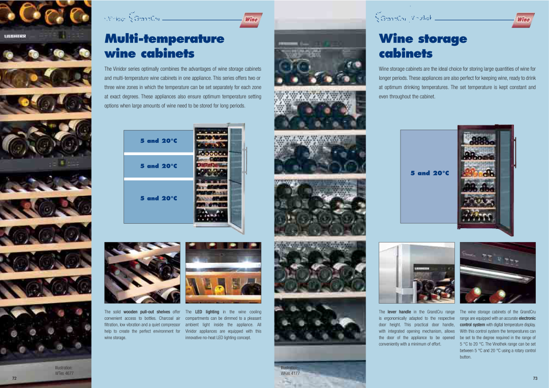 Liebherr Freestanding Refrigerator Multi-temperature wine cabinets, Wine storage cabinets, and 20C 5 and 20C 5 and 20C 