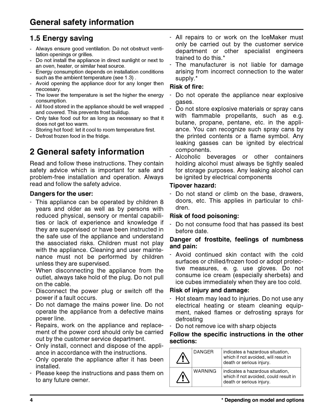 Liebherr HC 1011/1060 HC 1001/1050 121113 7082698 - 00 manual General safety information, Energy saving 