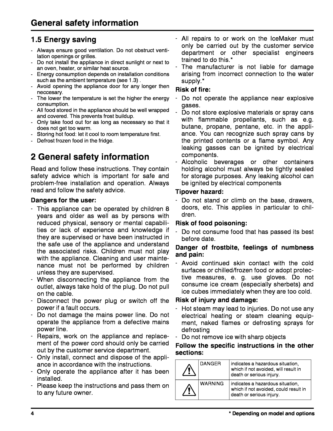 Liebherr HC 1011/1060 HC 1001/1050 121113 7082698 - 00 General safety information, Energy saving, Dangers for the user 