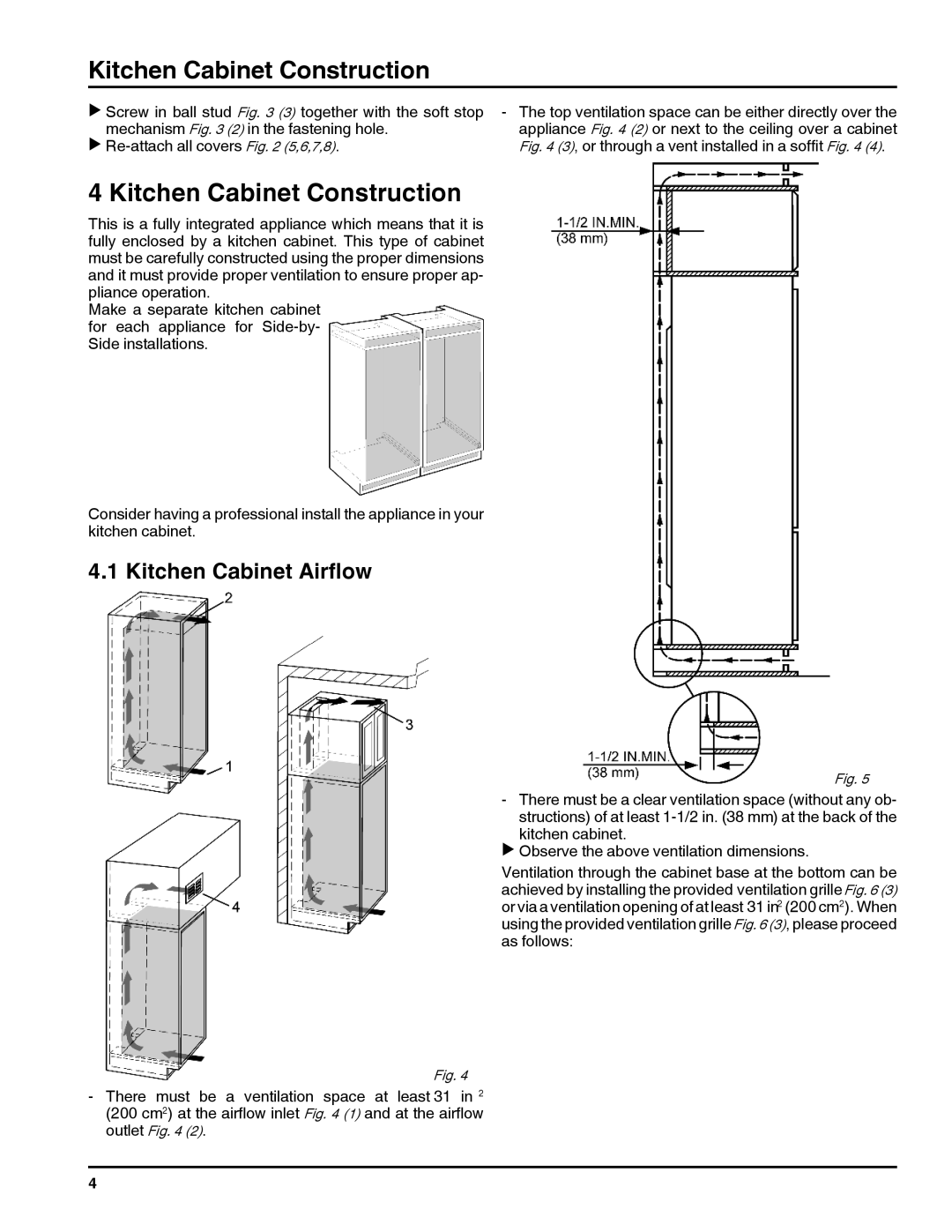 Liebherr HC1011, HC1060 installation instructions Kitchen Cabinet Construction, Kitchen Cabinet Airflow 