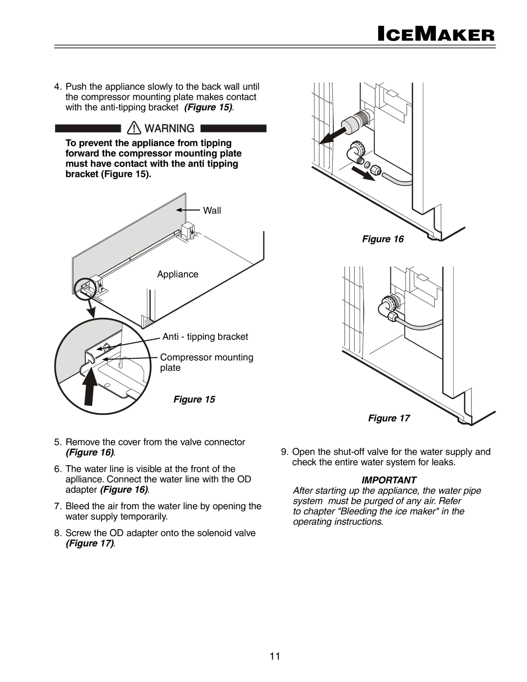 Liebherr HC 2062, HCB 2062 installation instructions IceMaker 