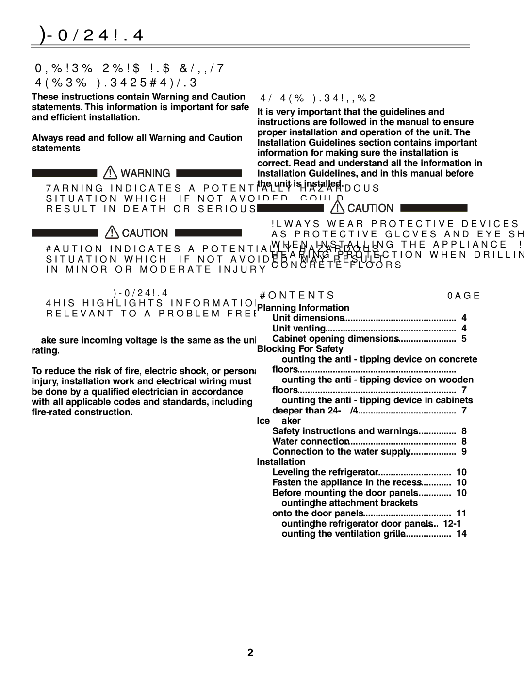 Liebherr HCS 20 installation instructions Please Read and Follow These Instructions 