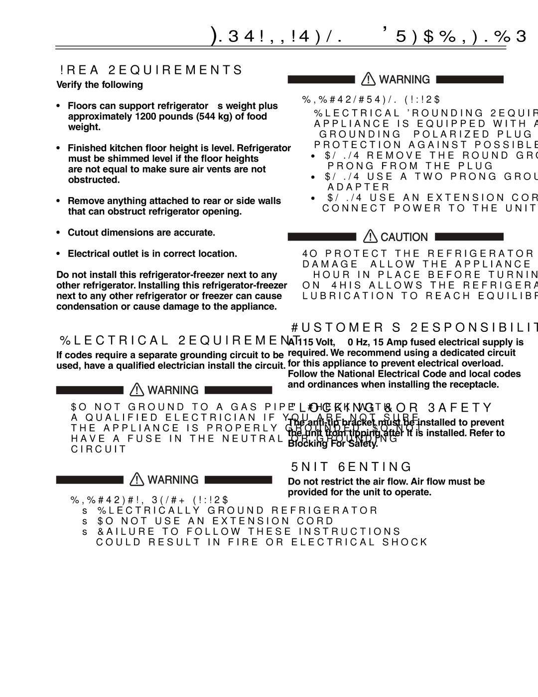 Liebherr HCS 20 installation instructions Installation Guidelines 