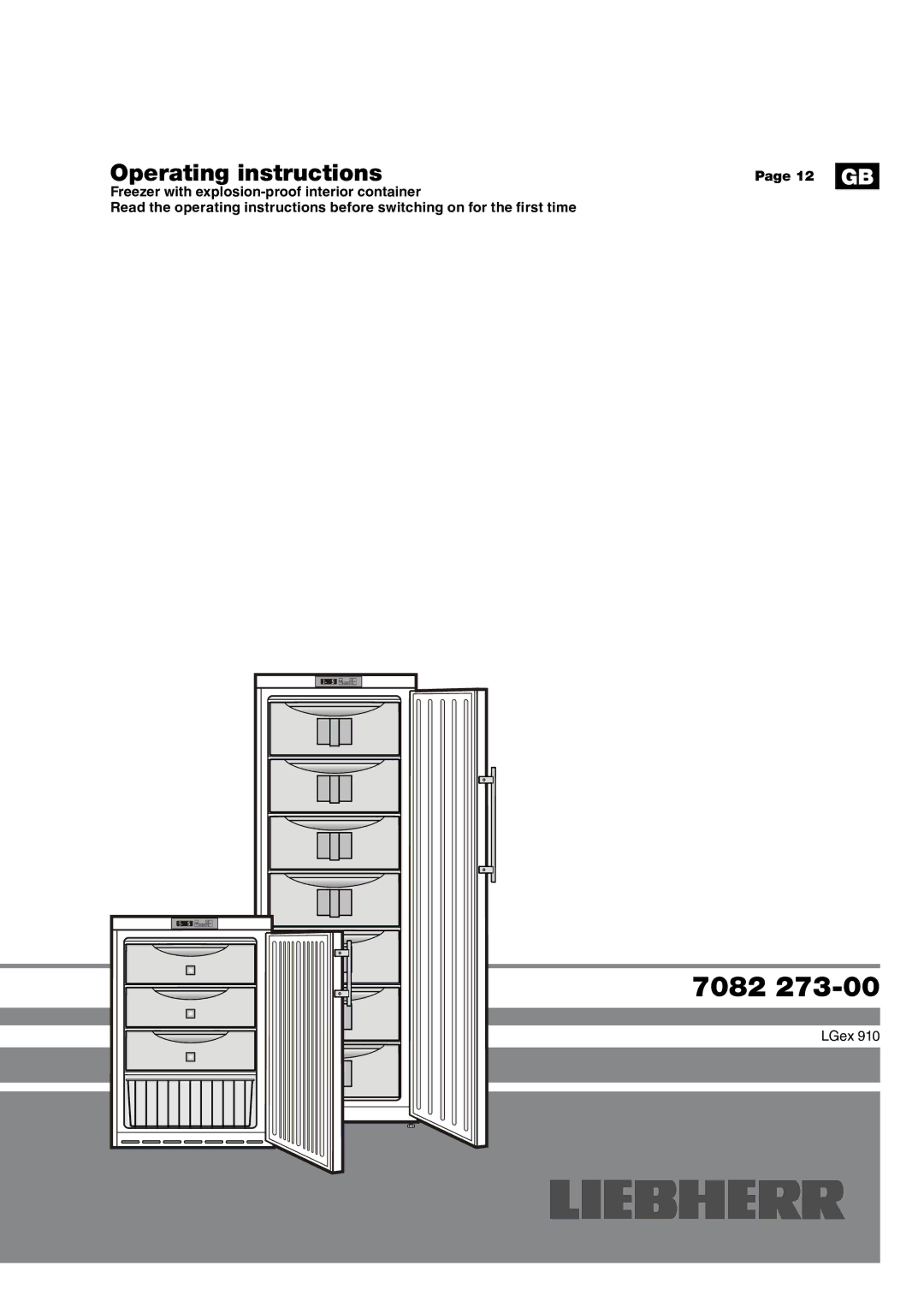 Liebherr LGex 910 manual 7082 