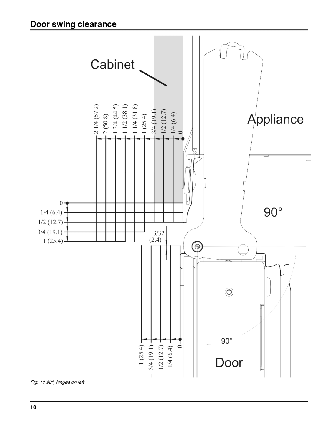 Liebherr RI 1410/ RBI 1410/ FI 1051 manual 90, hinges on left 