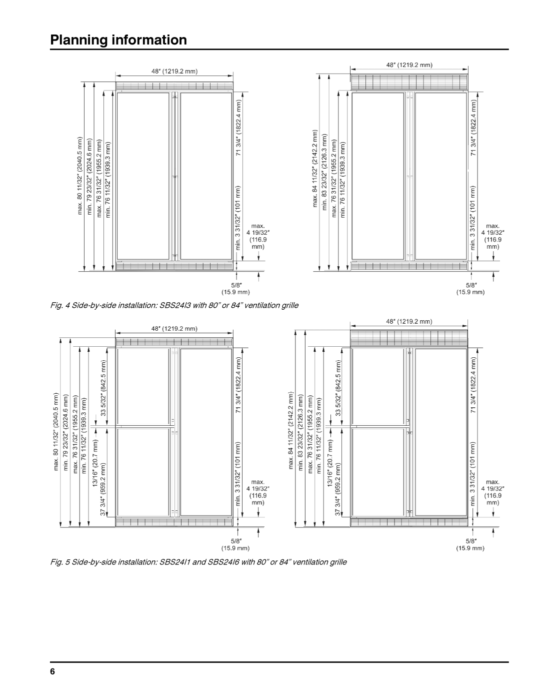 Liebherr RI 1410/ RBI 1410/ FI 1051 manual Planning information 