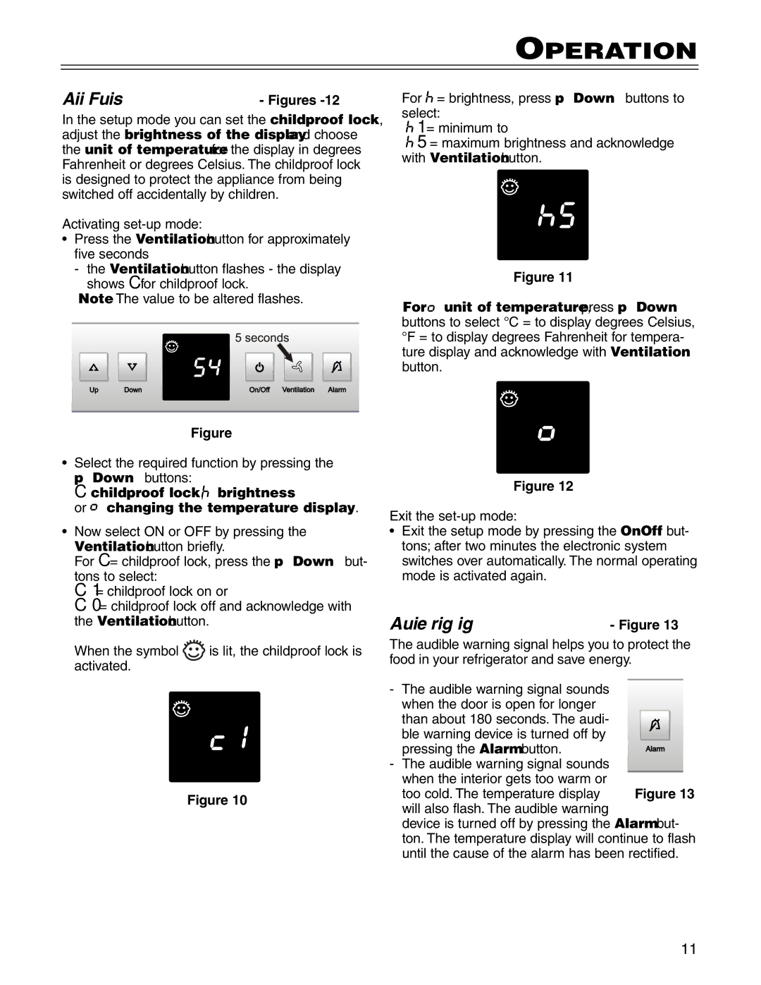 Liebherr 7081 457-00, RO 500 manual Additional Functions Figures, Audible Warning Signal Figure 