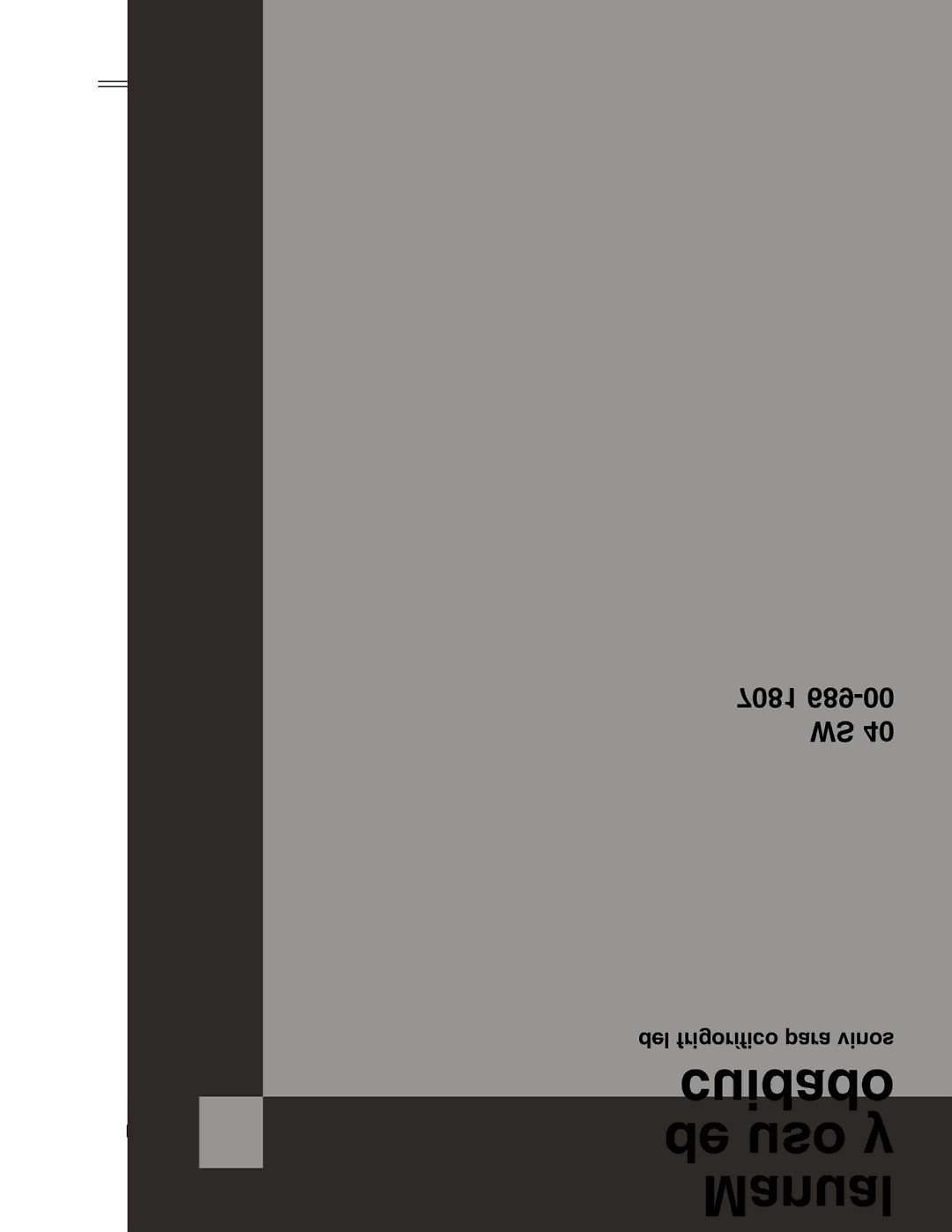 Liebherr WS 40 manuel dutilisation Table of Contents 