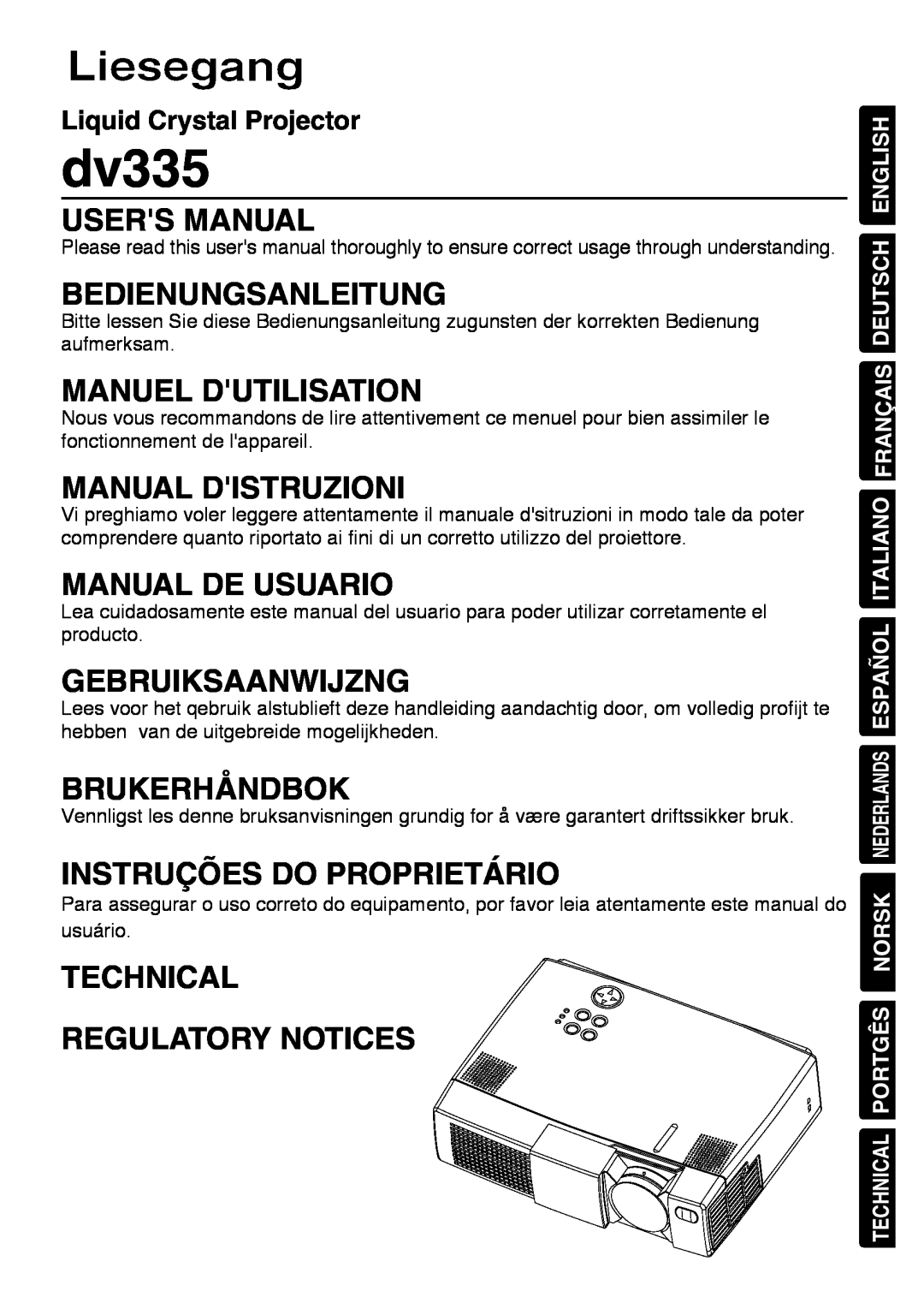 Liesegang dv335 user manual Users Manual, Bedienungsanleitung, Manuel Dutilisation, Manual Distruzioni, Manual De Usuario 