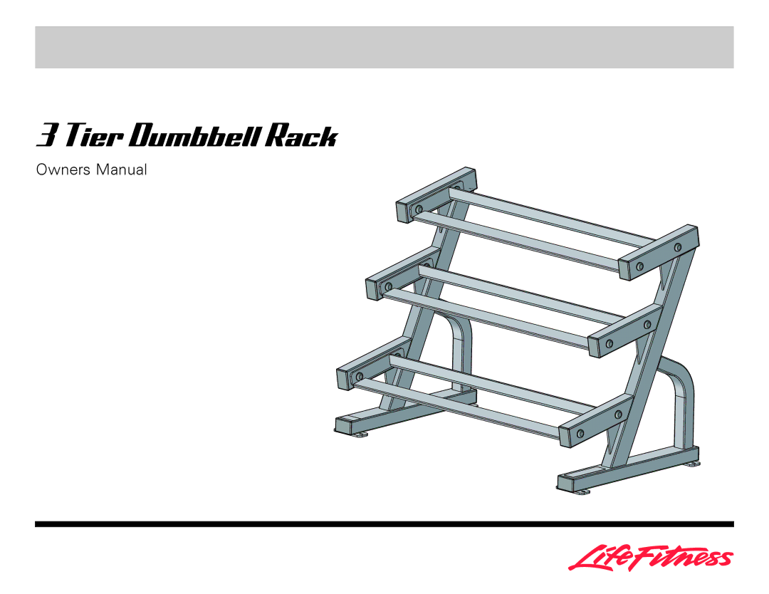 Life Fitness 3 Tier Dumbbell Rack owner manual 