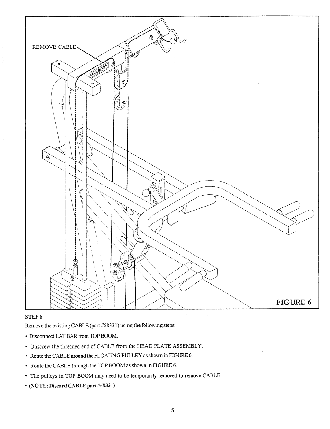 Life Fitness 360101 manual Remove Step 