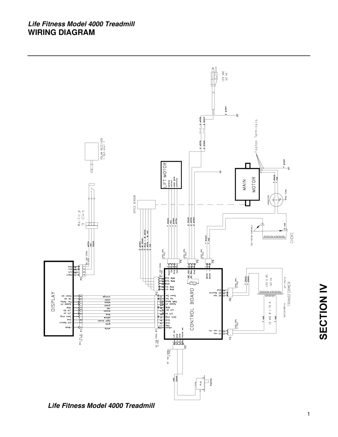 Life Fitness 4000 service manual Wiring Diagram 