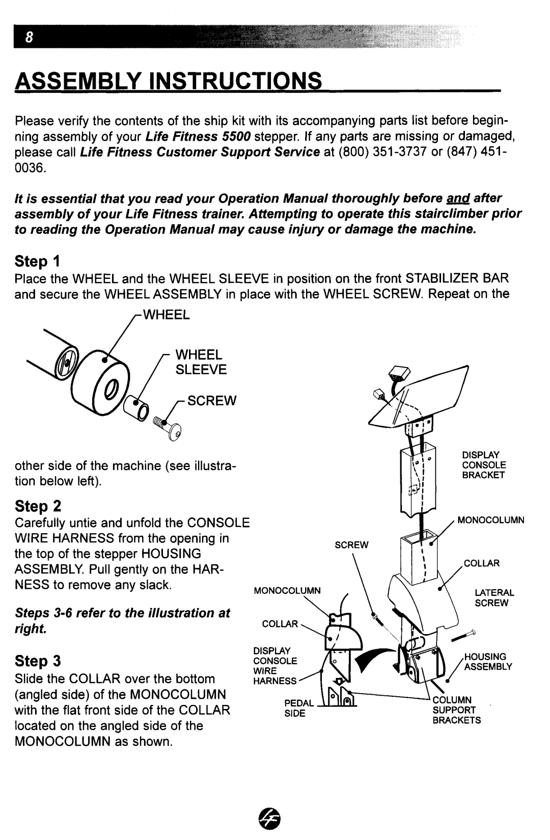 Life Fitness 5500 manual 