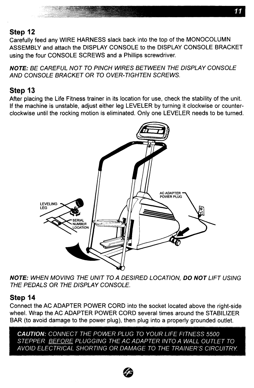 Life Fitness 5500 manual 