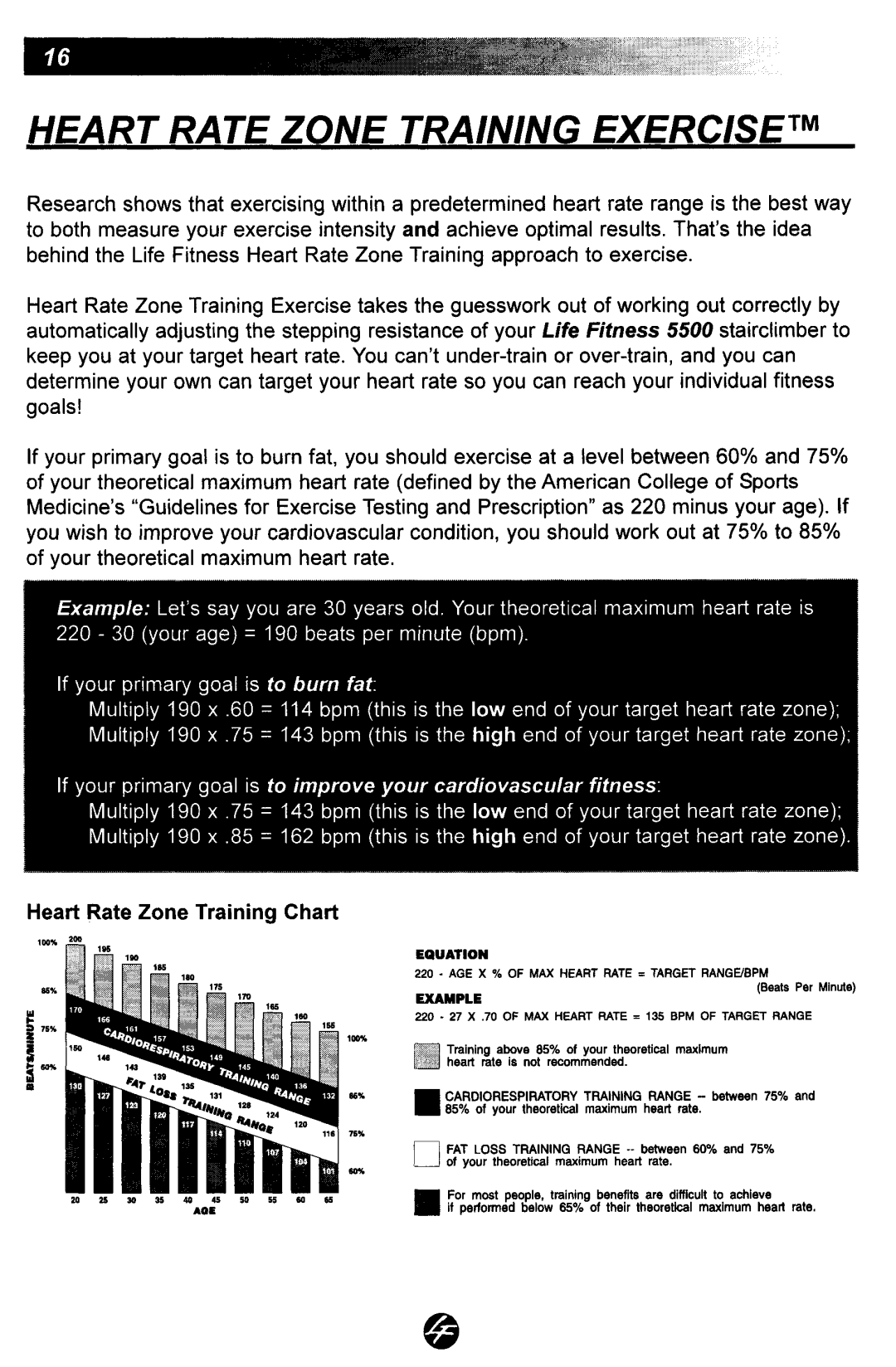 Life Fitness 5500 manual 