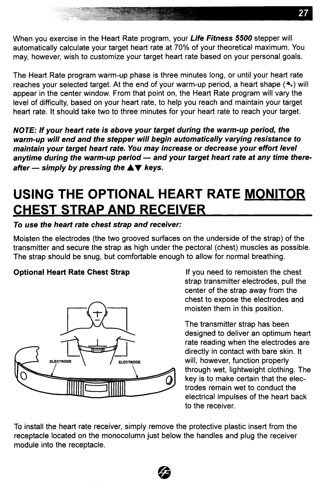 Life Fitness 5500 manual 