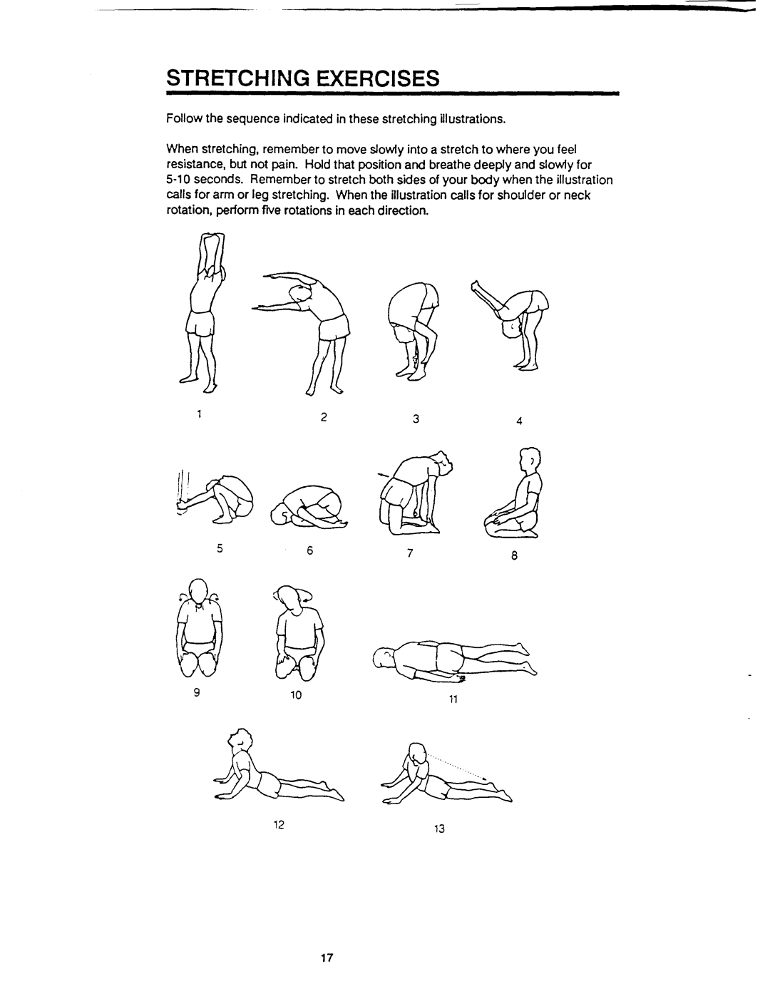 Life Fitness 6000 operation manual Stretching Exercises, 1213 