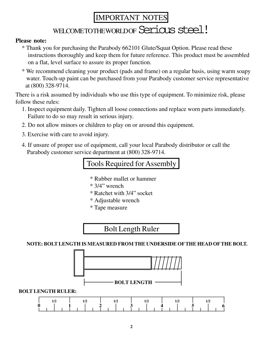 Life Fitness 662101 manual Important Notes, Welcometotheworldof Serioussteel 