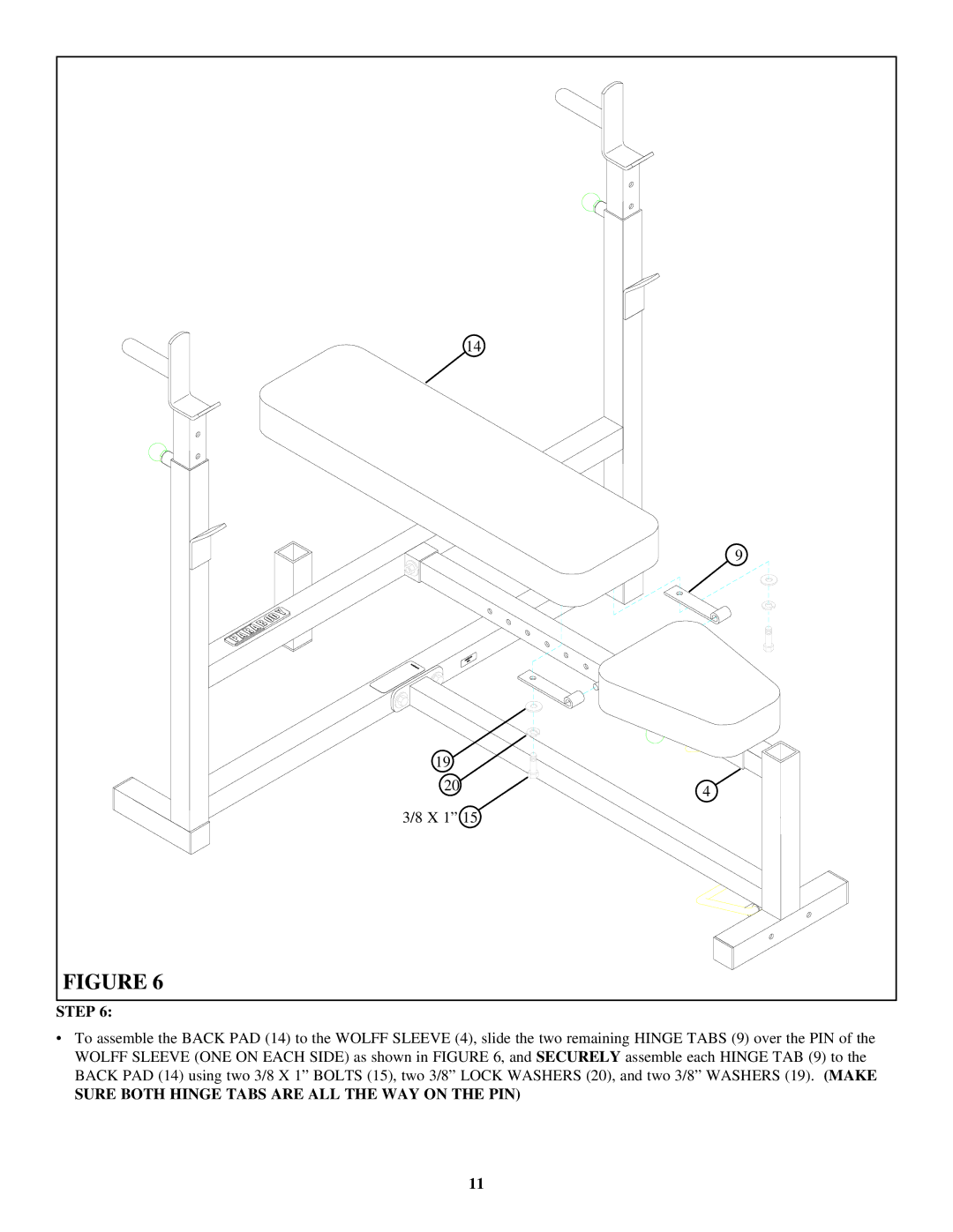 Life Fitness 807 manual Step 