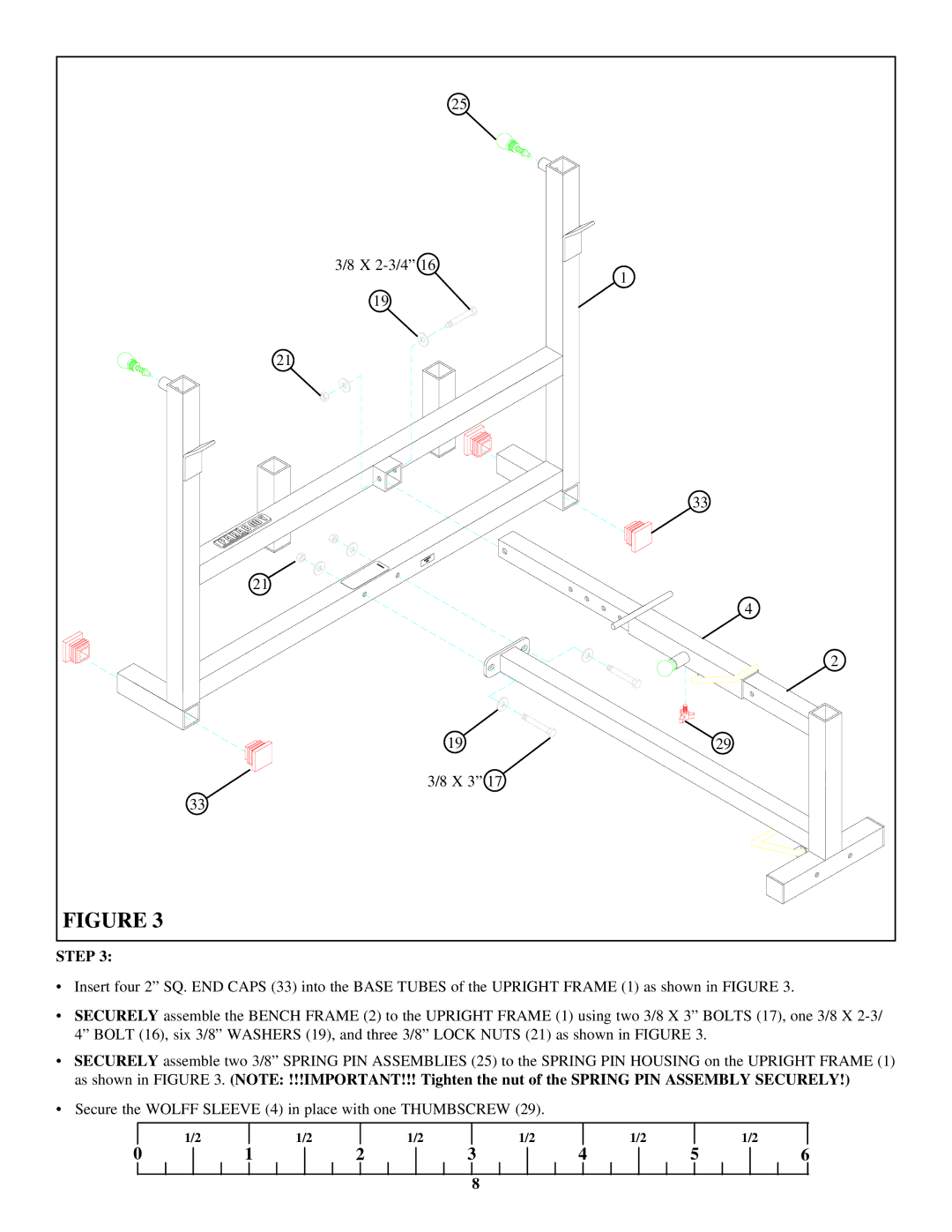 Life Fitness 807 manual X 2-3/4 X 3 