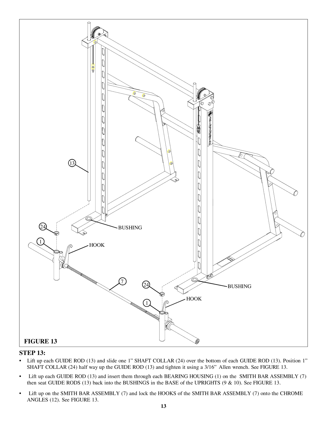 Life Fitness 8105 manual Hook Bushing 