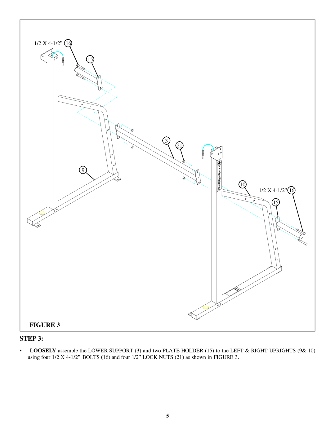 Life Fitness 8105 manual X 4-1/2 