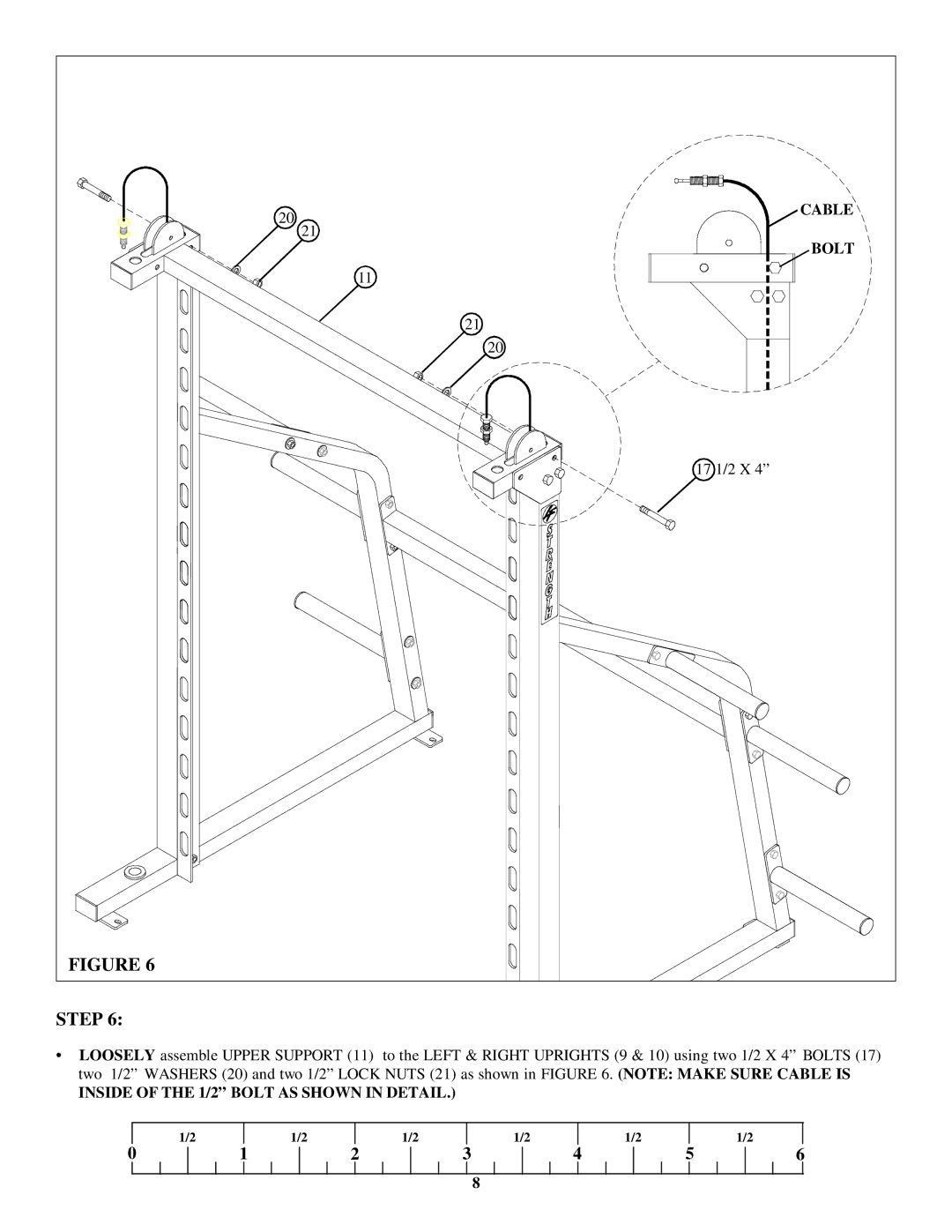 Life Fitness 8105 manual Cable Bolt 