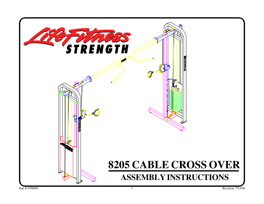 Life Fitness 8205 manual Cable Cross Over 