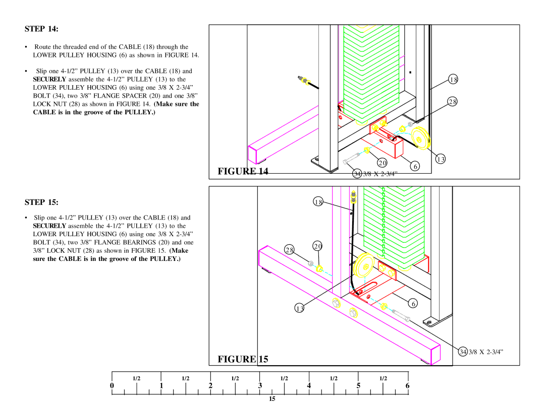 Life Fitness 8205 manual Cable is in the groove of the Pulley 