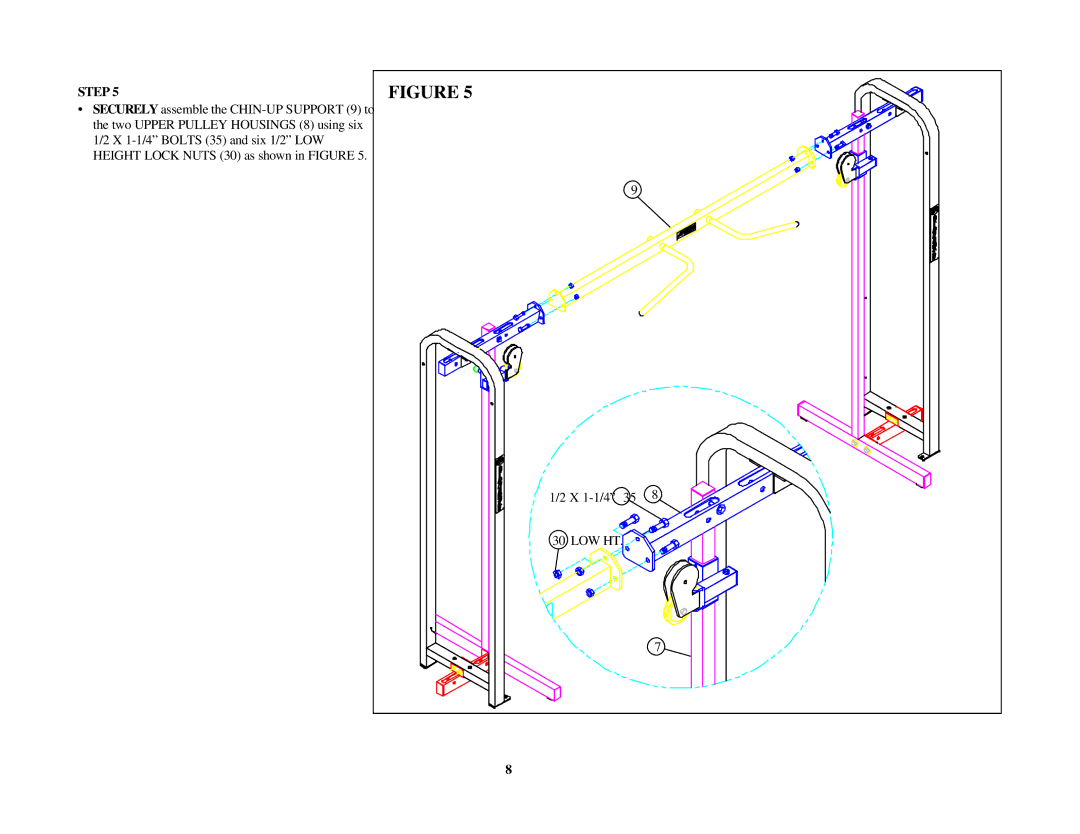 Life Fitness 8205 manual Step 