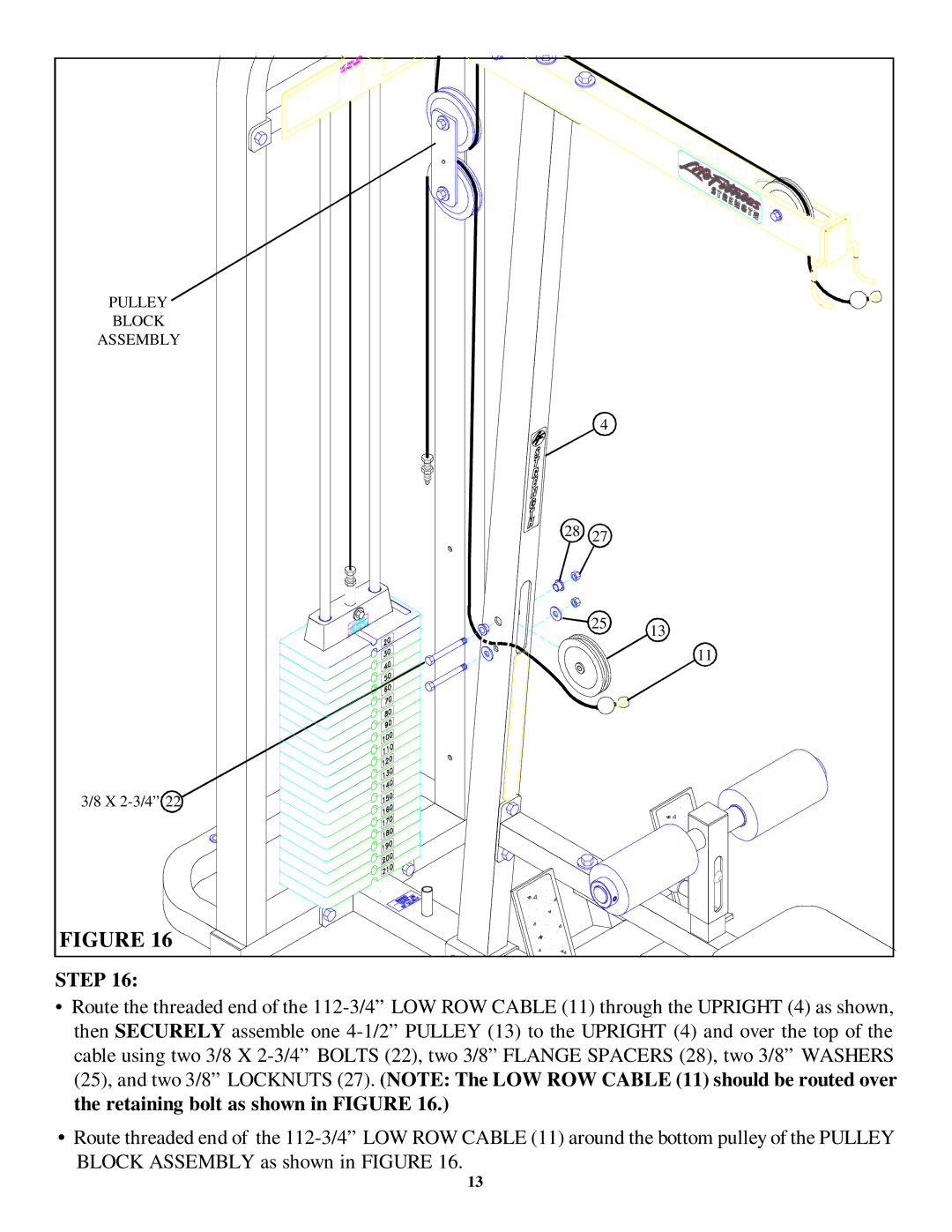 Life Fitness 8210 manual X 2-3/4 