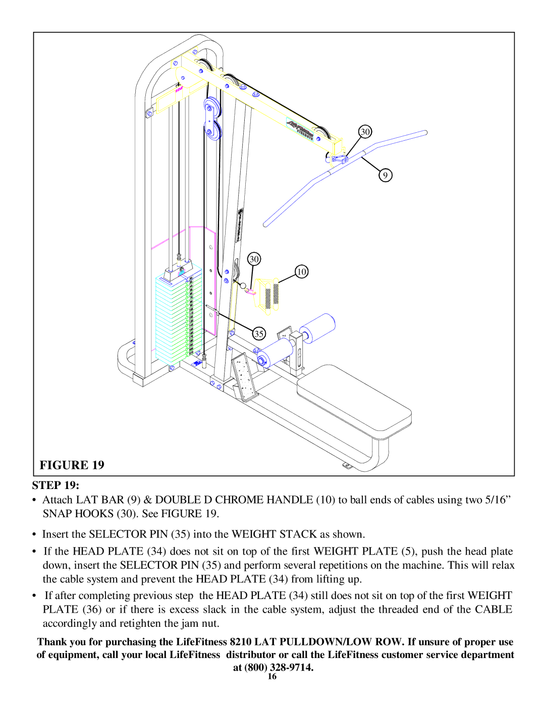 Life Fitness 8210 manual Step 