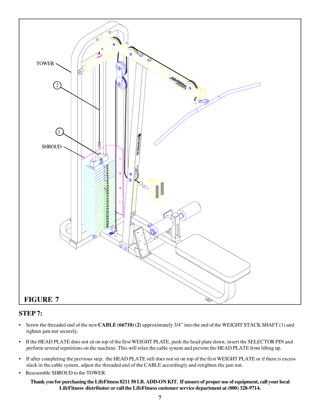 Life Fitness 8211 manual Shroud 