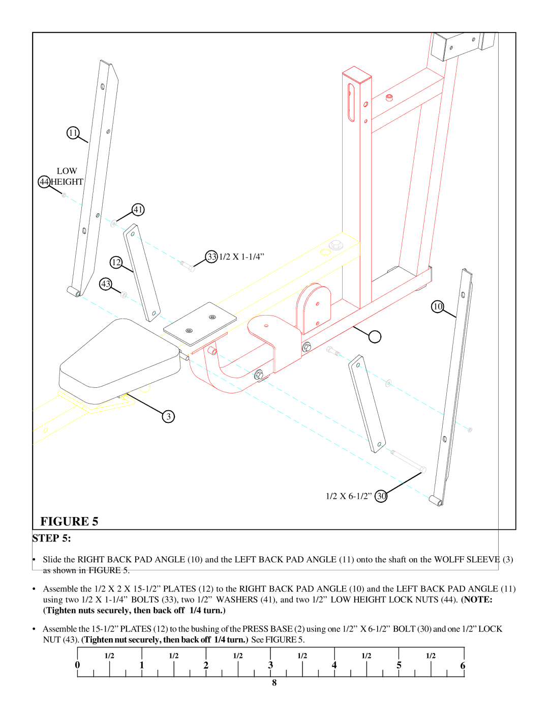 Life Fitness 8215 manual LOW Height 