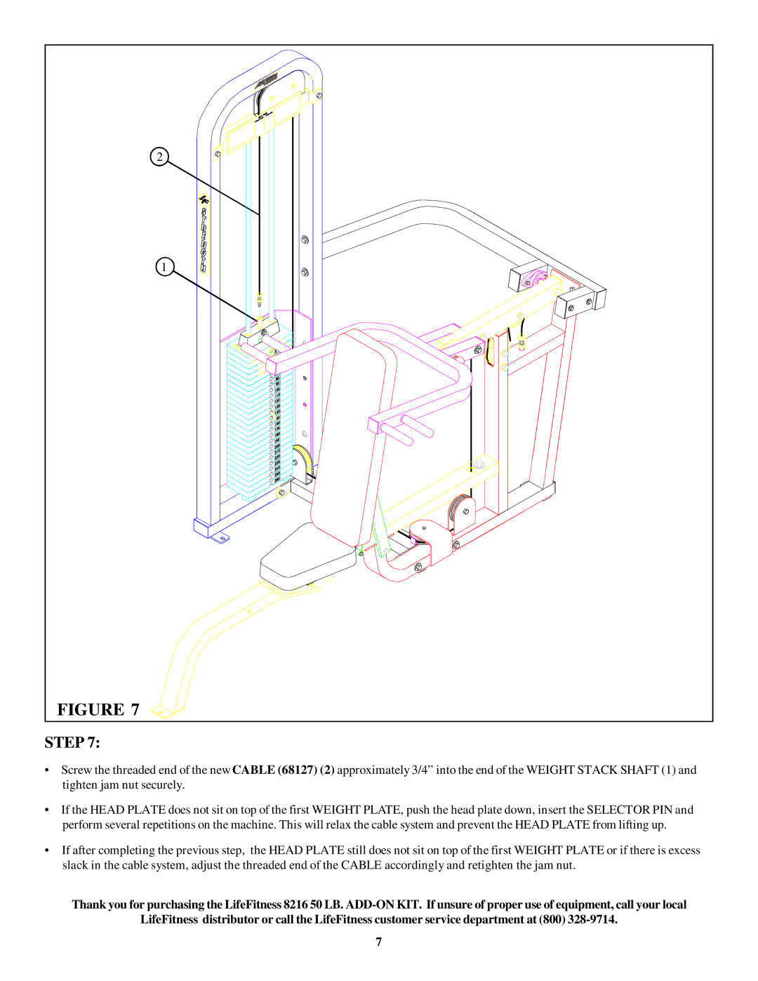 Life Fitness 8216 manual Step 