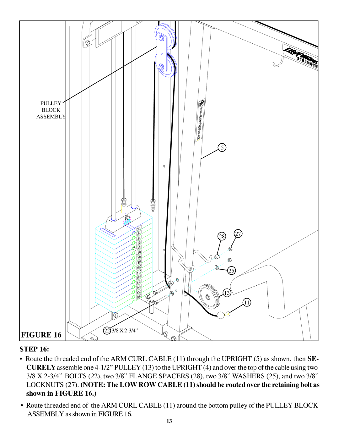 Life Fitness 8225 manual Pulley Block Assembly 
