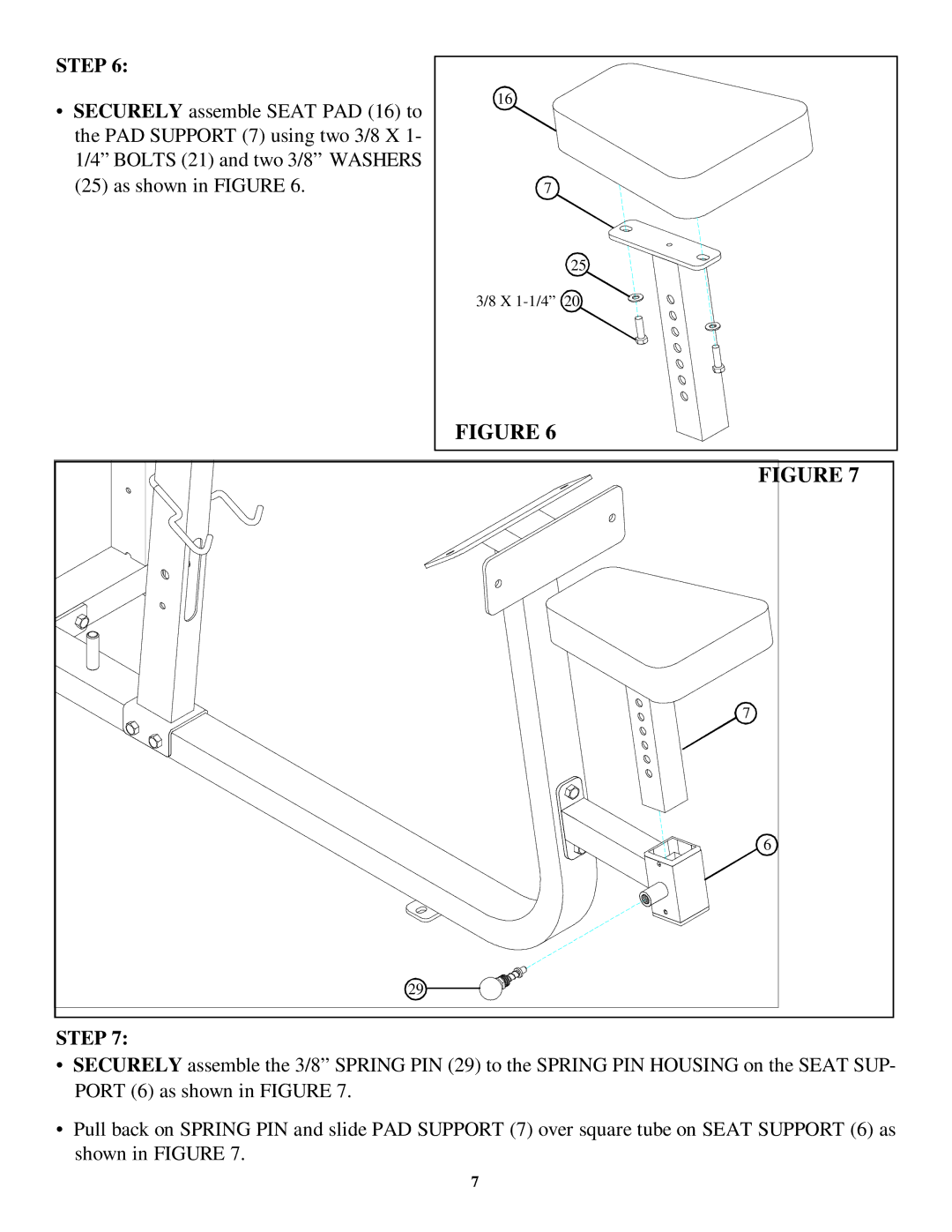 Life Fitness 8225 manual X 1-1/4 