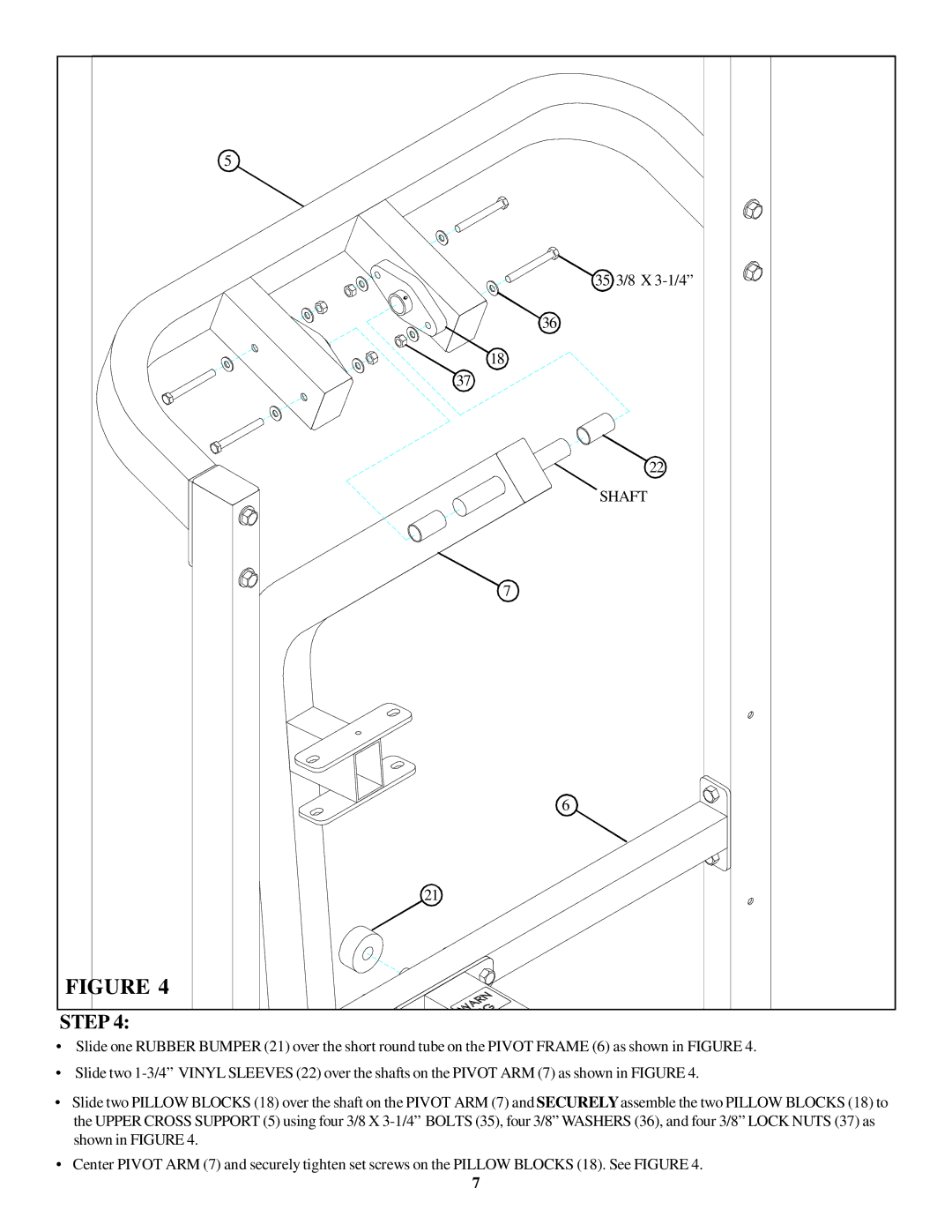 Life Fitness 8245102 manual Shaft 