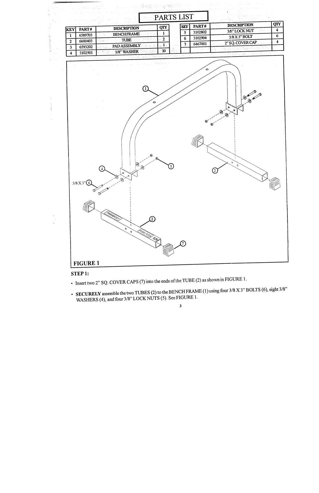 Life Fitness 828104 manual Des~On Key Part# Di~Cription 