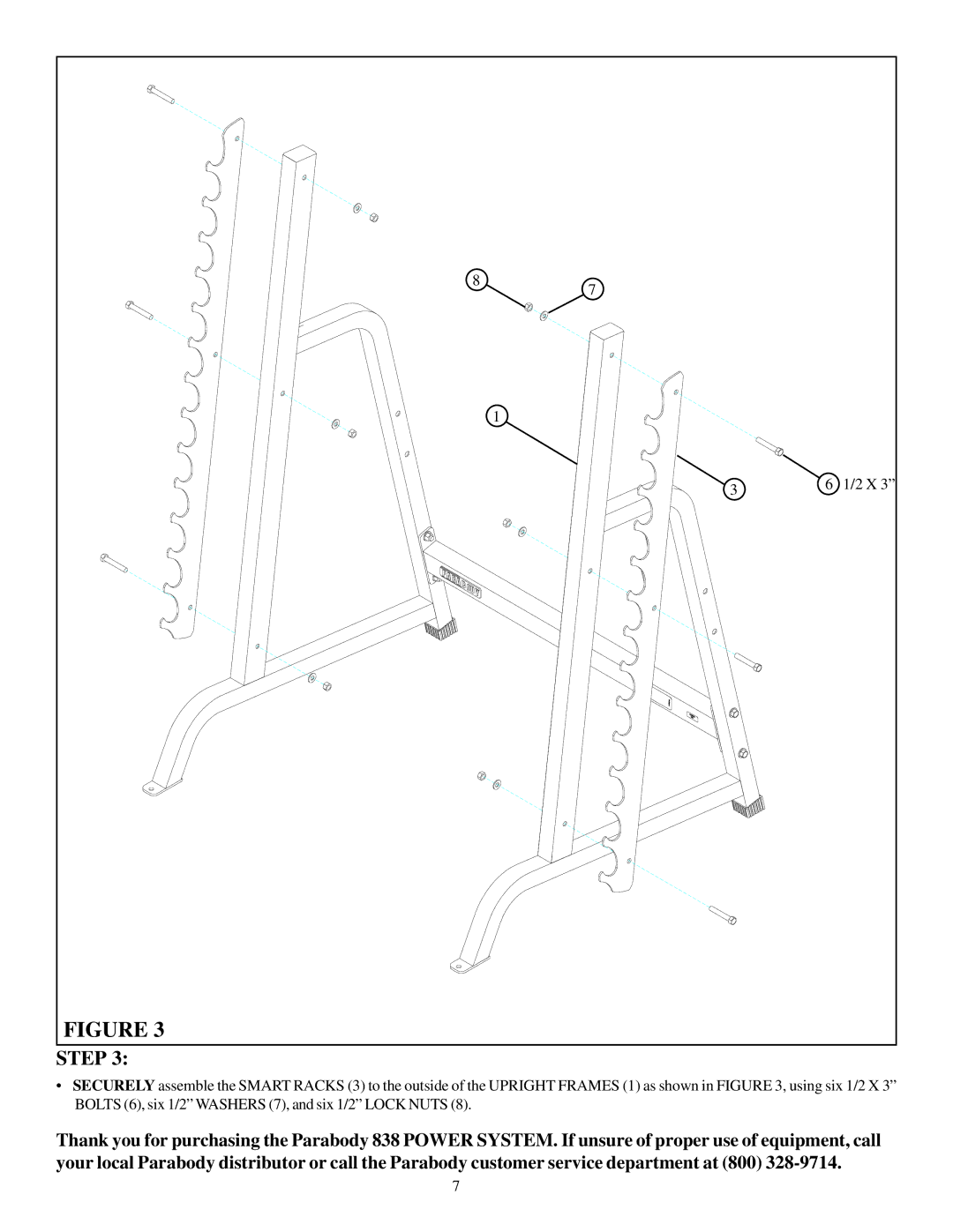 Life Fitness 838 manual Step 