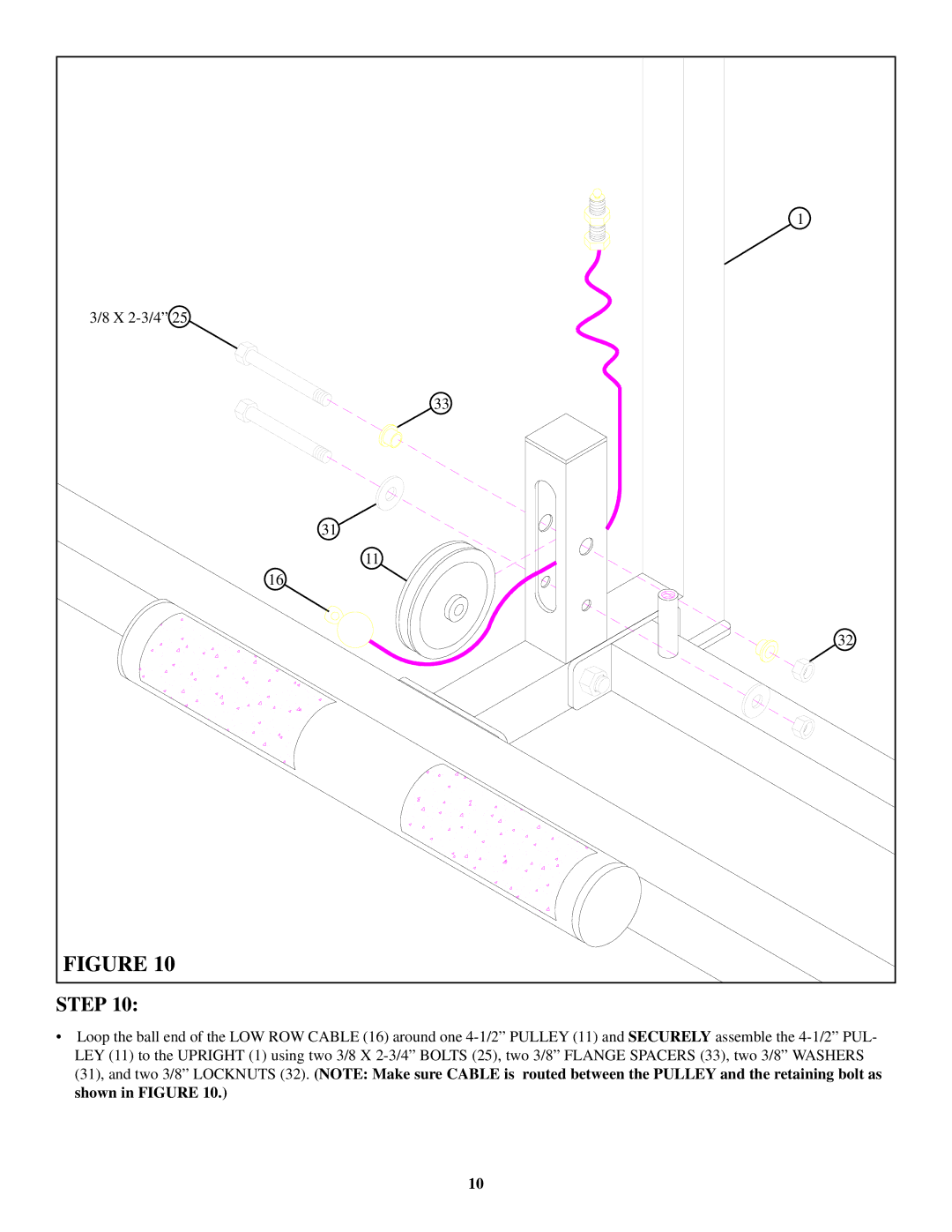 Life Fitness 841101 manual Step 