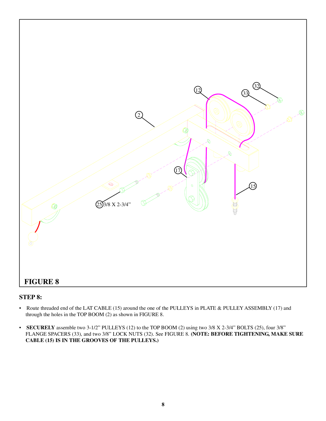 Life Fitness 841101 manual Step 