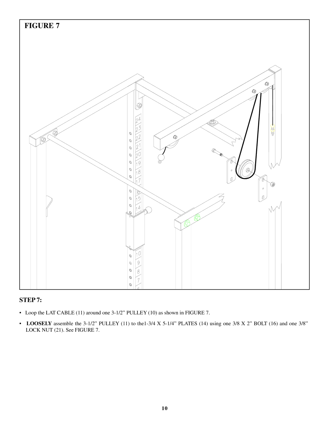 Life Fitness 844 Lat Option manual Step 