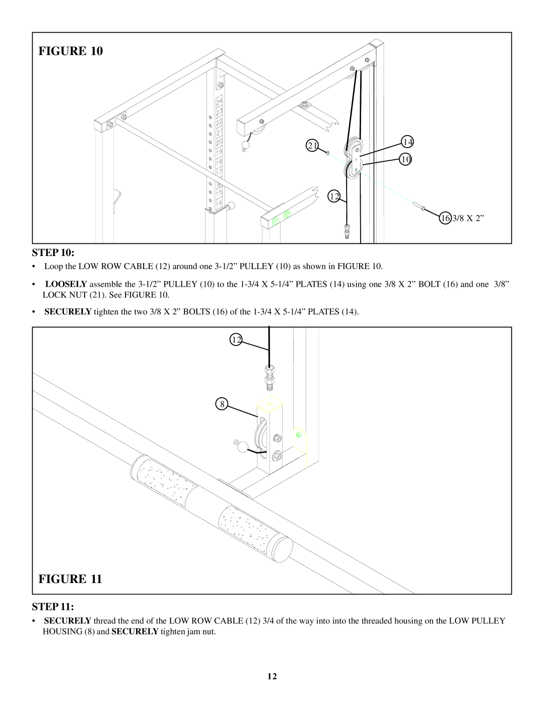 Life Fitness 844 Lat Option manual Step 