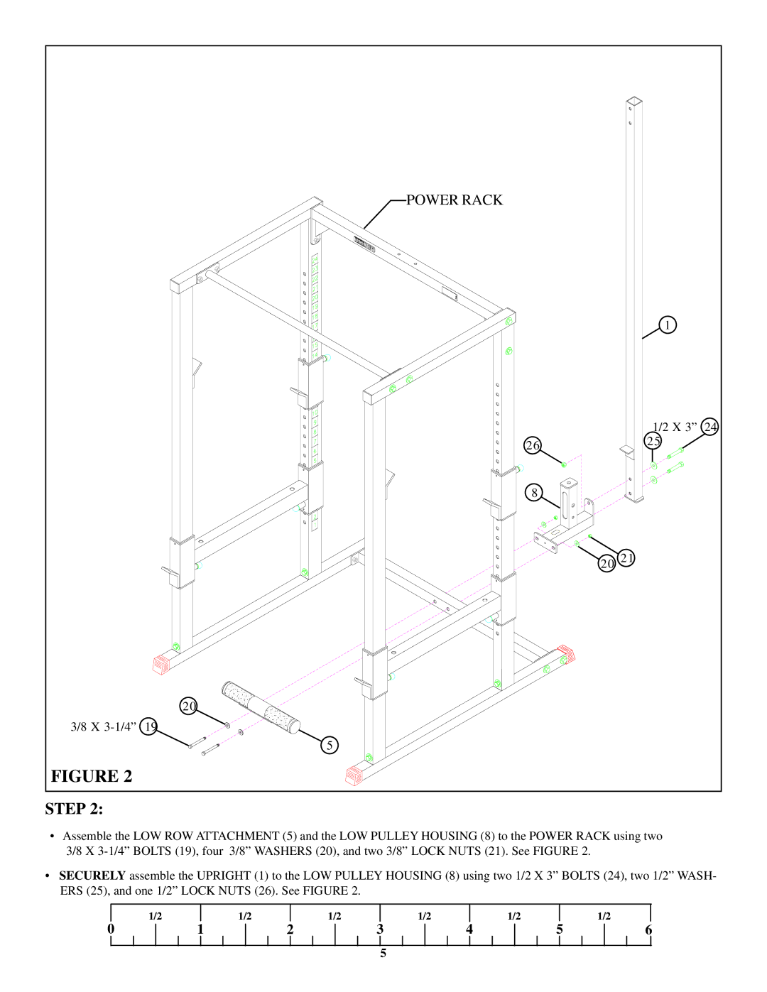 Life Fitness 844 Lat Option manual Power Rack 