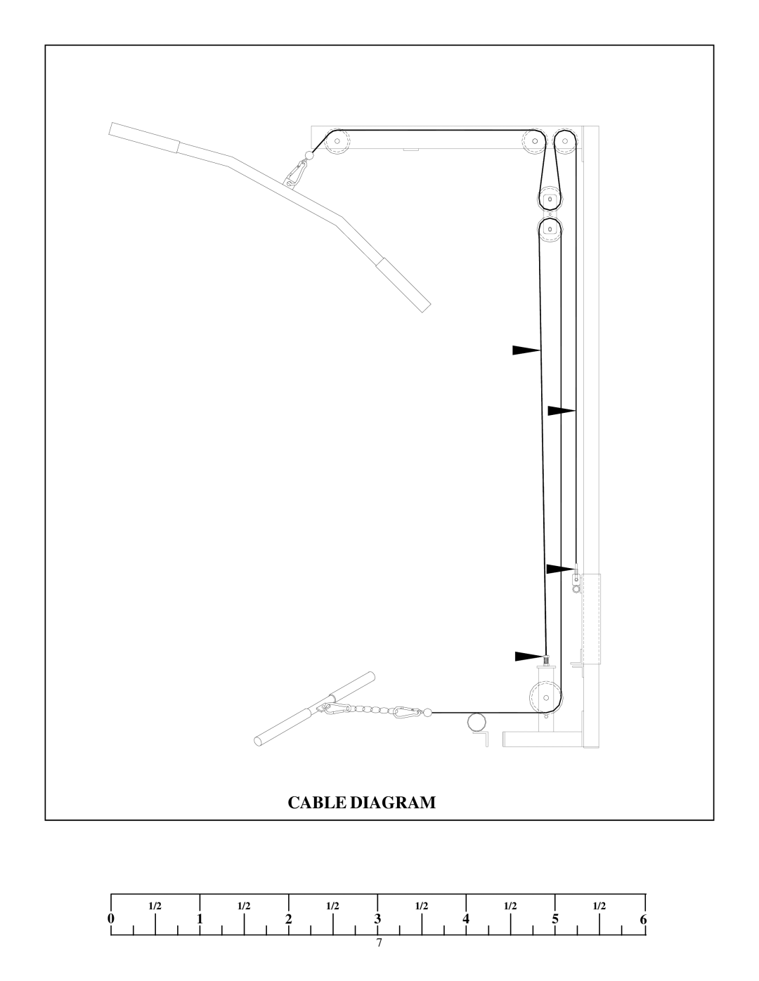 Life Fitness 844 Lat Option manual Cable Diagram 