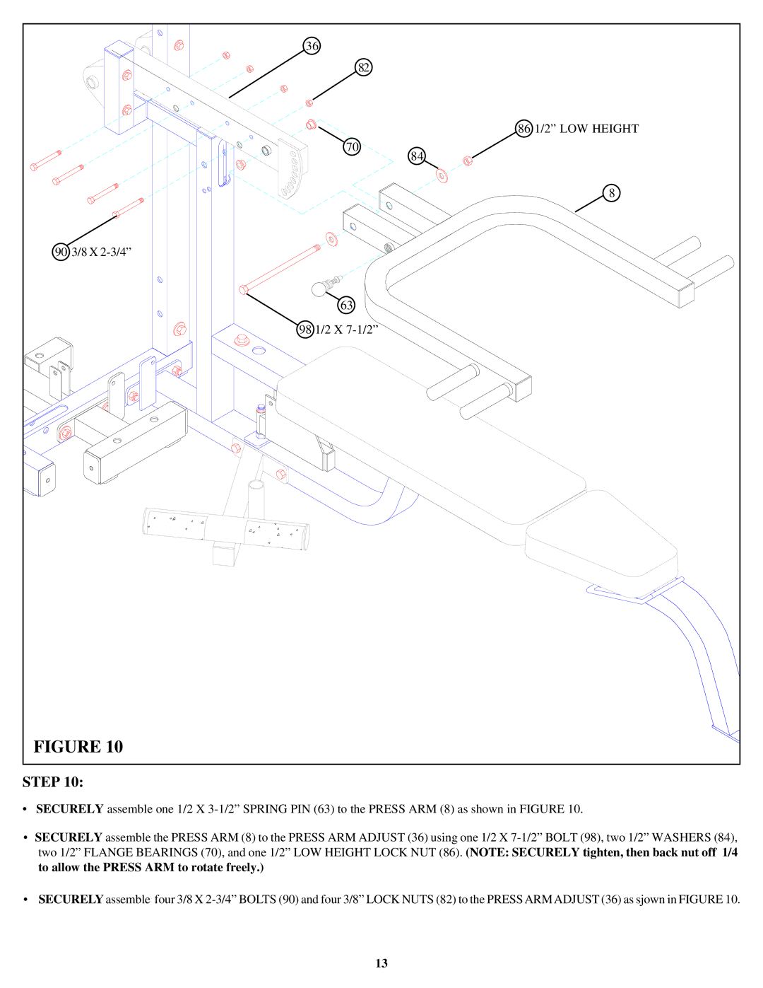 Life Fitness 849 manual Step 